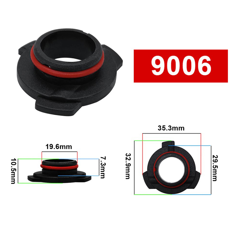 Car LED Headlight Bulb Base Adapter Socket Holder H1 H4 H7 H11 9005 9006 9012 High Temperature Resistance Automobile LED Lamp Chuck Hudduo