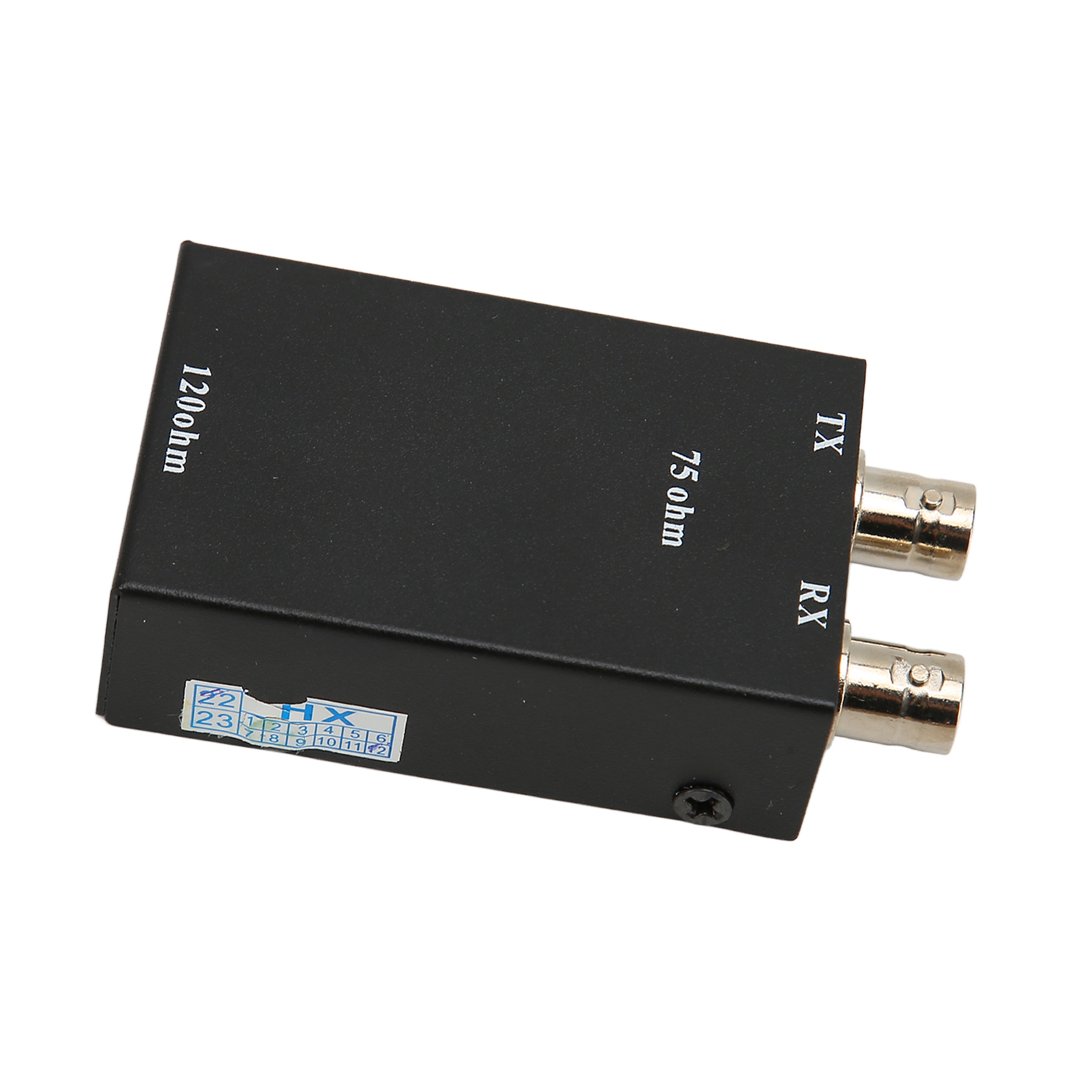 75ohm BNC To 12ohm RJ45 Ethernet Adapter, 2.048Mbps Metal Housing BNC To RJ45 Converter G.703 Balanced To Unbalanced for Road Traffic Monitoring System. 