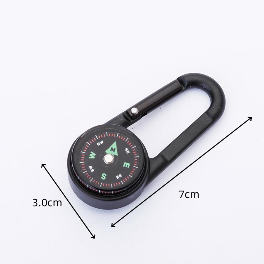 3 In 1 Guiding Thermometer Keyring Keychains Mini Compass   Clip 3 In 1 Guiding Thermometer Keyring Keychains Outdoor Hiking Camping Climbing Travelling Mountaineering Buckle Multi Functional Mountaineering Buckle. 