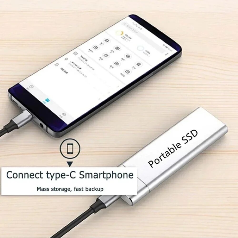Original 1TB External Hard Drive Portable 2TB Solid-State Drive USB3.1 High Speed Mini Hard Disk for Laptop/desktop/mac/phone. 