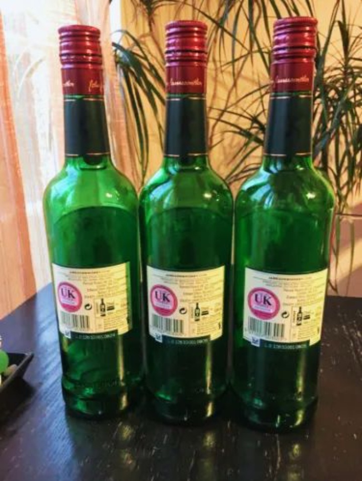 1000 ML Green Glass Bottle For Drinking Water and DIY projects,Decoration Purpose Uses 1 pcs.