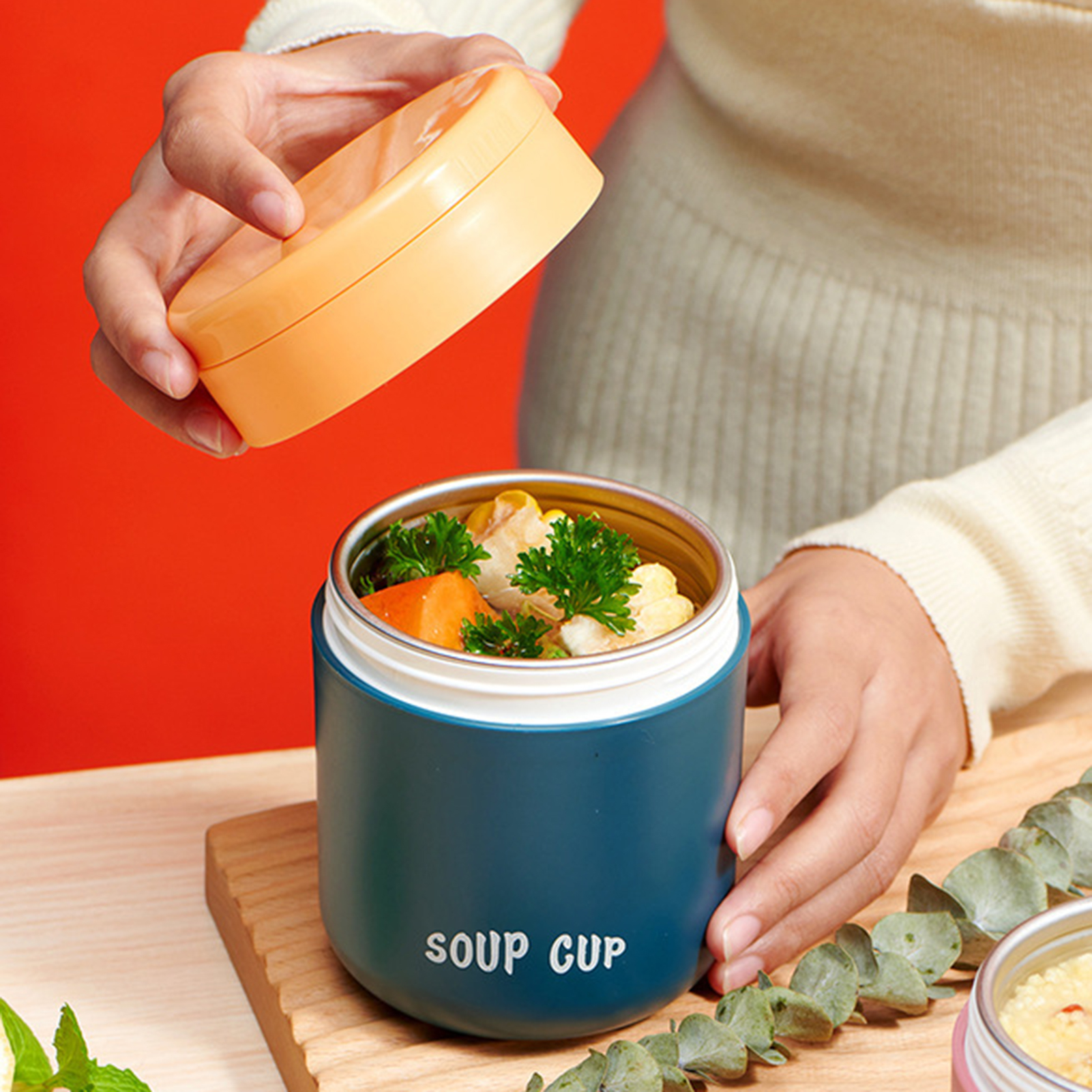 Insulated Food Container Portable Stainless Steel Insulated Food Jar Leakproof Large Capacity Thermal Lunch Container for Hot Food Soup 500ml. 