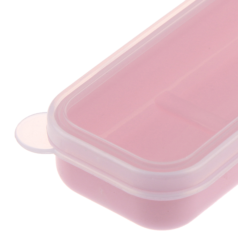 Reusable Practical Transparent Cover Wheat Straw Cutlery School Tableware Box. 