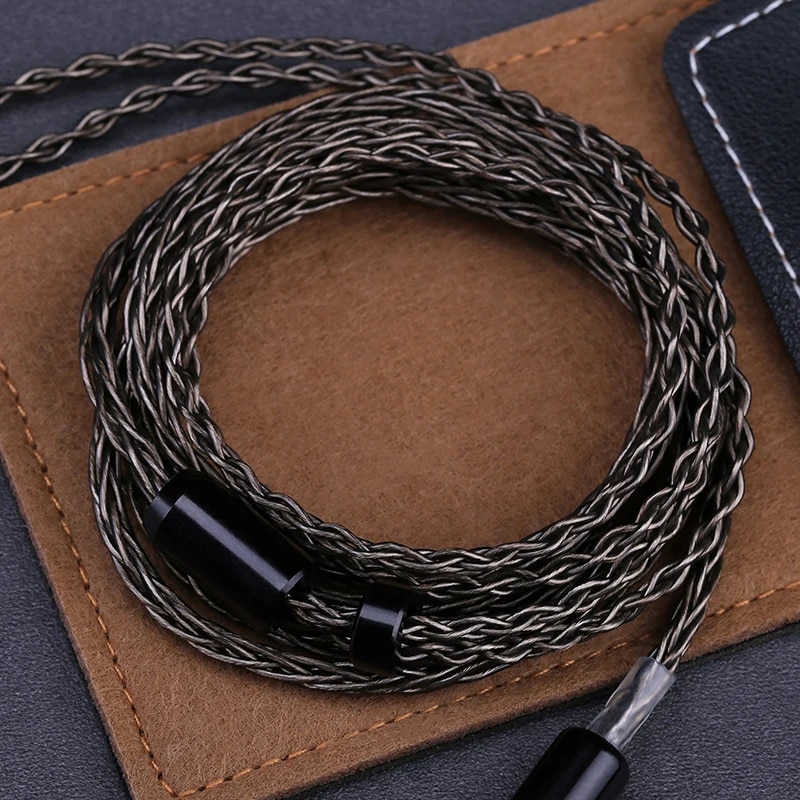 OPENHEART 8 Core Headphone Cable 1 to 2 jack dual 3.5/2.5/4.4mm Balanced Cable Silver Plated Copper Upgrade Replacement 2m 3m. 