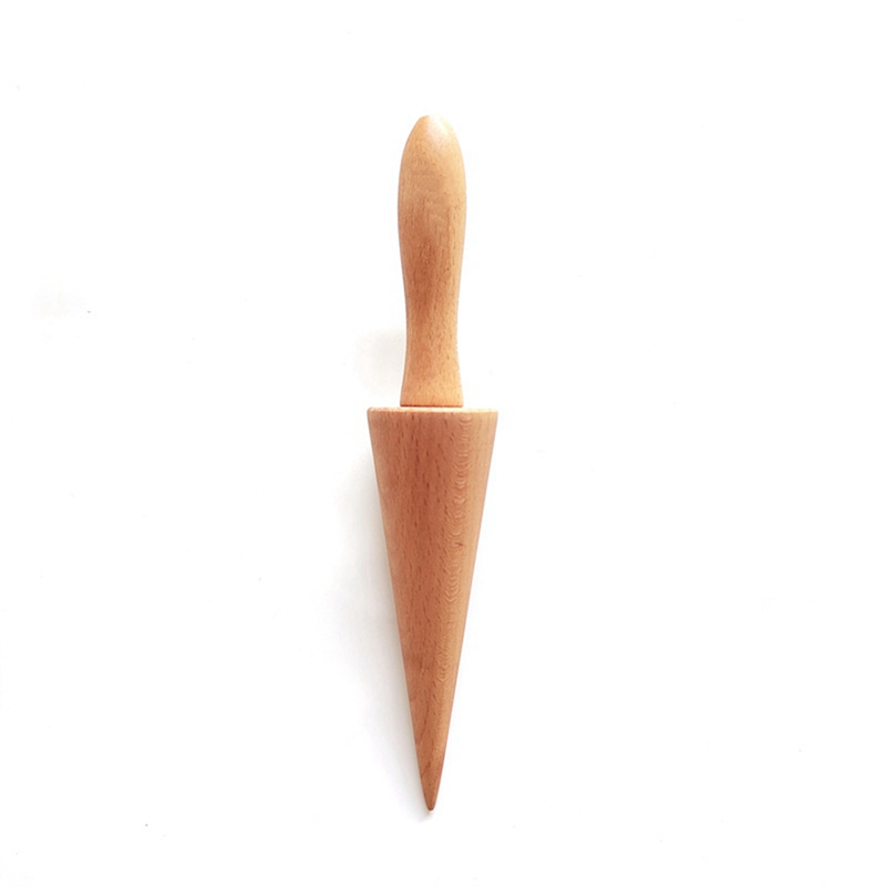 Ice Cream Waffle Cone Roller, Strong and Smooth Cone Roller, Wooden Pizzelle Cone, Handle Waffle Cone Shaped Tool. 