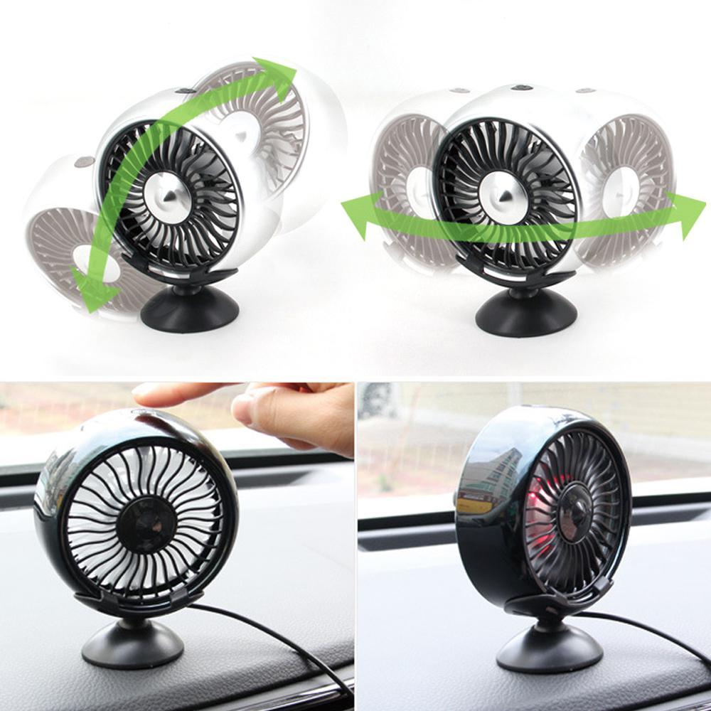 Mini Car Fan for Car Air Vent Mounted,Low Noise USB Stand Fan with 3 Speeds&LED Colorful light,360° Rotatable Car Auto Powerful Cooling Air Fan for Sedan SUV Auto Vehicles. 