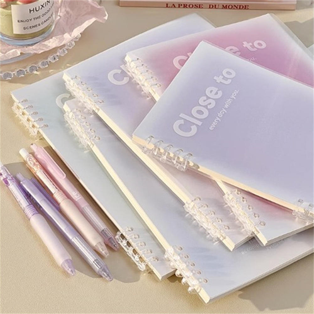 B5 size Loose-Leaf notebook Portable A5 size Binder Binder book 60 sheets Lined pages Lined book for School supplies Office supplies Students Writing -taking. 
