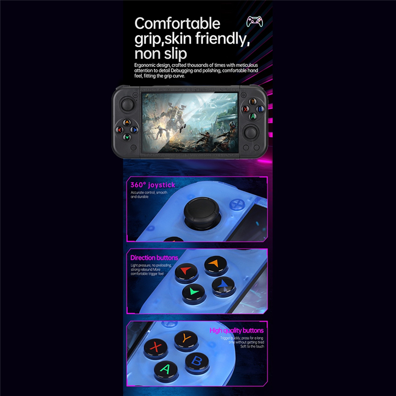 RG50XX Handheld Retro Game Console 5inch Display 64G 20000+Video Games LINUX 3D Joystick for PSP 19+Simulator A. 