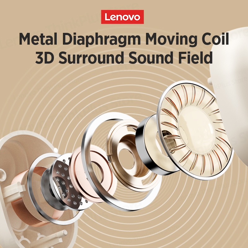 Lenovo PD1X Plus Wireless Earbuds Bluetooth Earphones Smart Noise Canceling HD Stereo Hands Free Waterproof Dual Host With Mic Bluetooth 5.3. 
