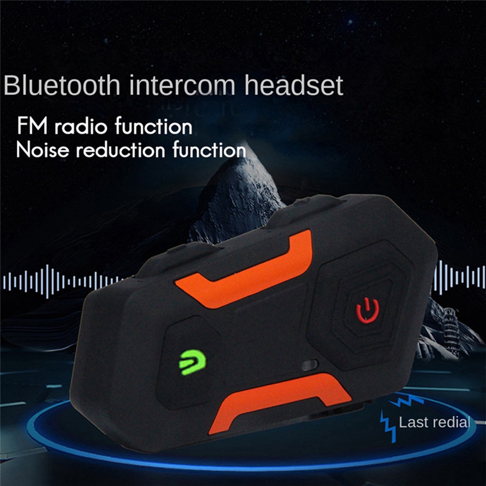 V3 PLUS Motorcycle Helmet Bluetooth Headset BT5.0 1400M Intercom-B. 