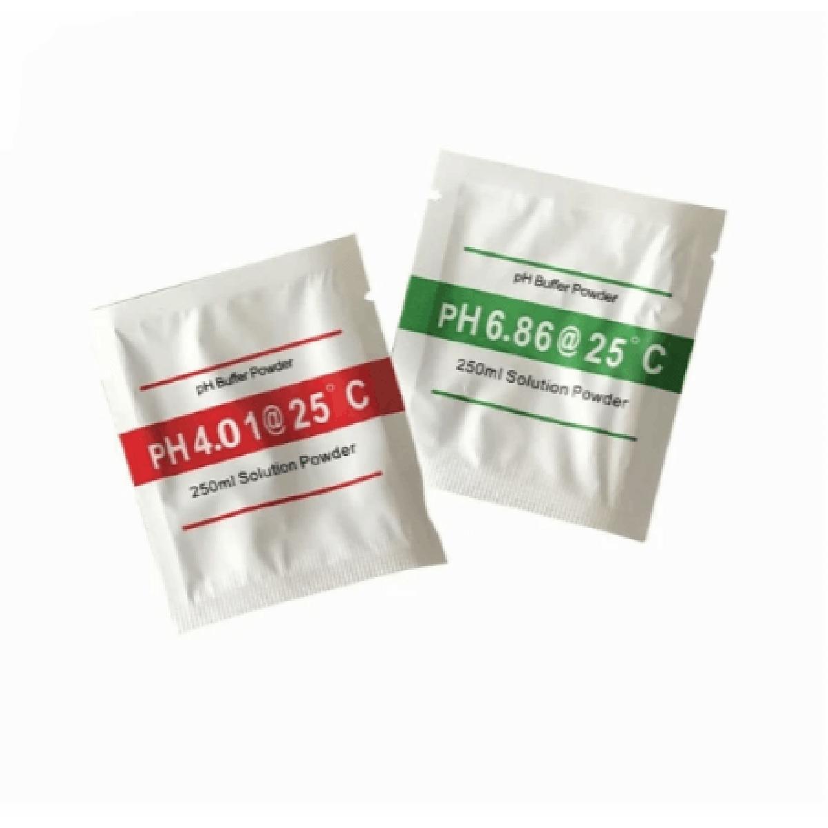 2 Pcs pH Buffer Solution Powder PH Test Meter Calibration - PH Solution 4.0 & 6.86 Powder