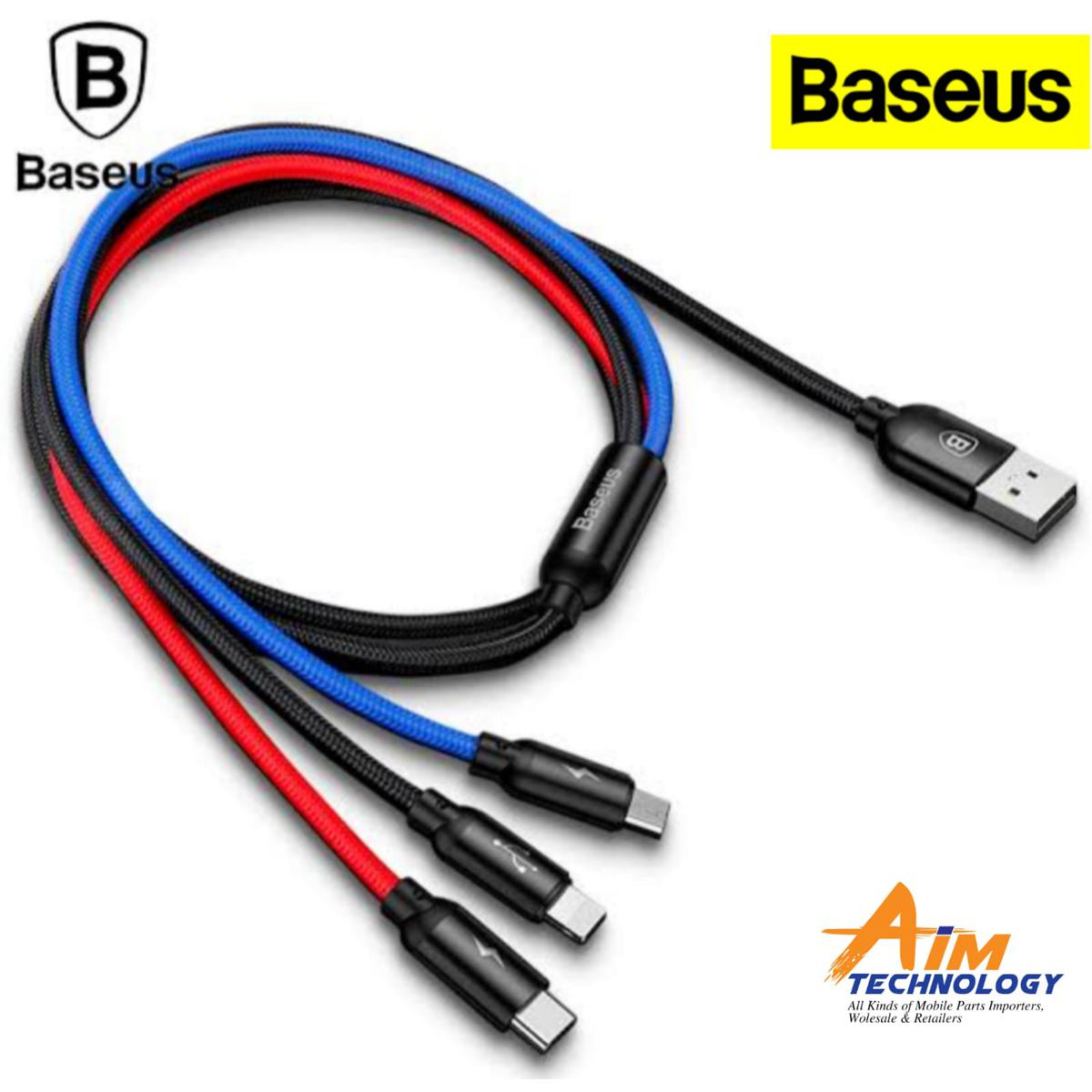 Baseus Rapid Series 3-in-1 Data & Charging Cable