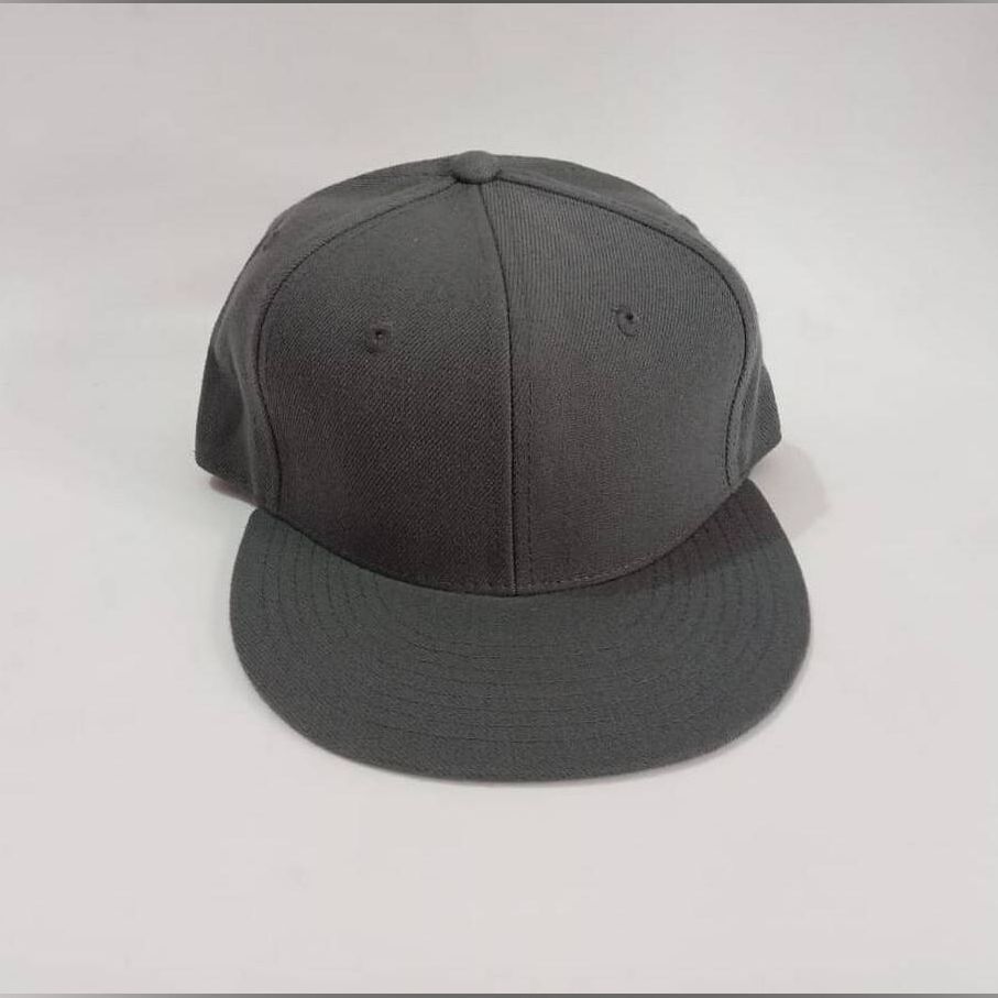New Flat Brim Snapback Baseball DJ Cap Deep Black