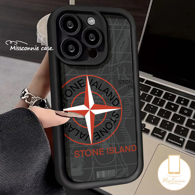 Trendy Brand Stone Island Case For Realme C67 C35 C53 C51 C25 C12 C25Y Note 50 C65 6i 7i 5i 5s 9i 8i 11 C21Y C55 C21 C15 C11 C33 C30 C20A C17 C20 C31 Cool Graffiti Logo Cover. 