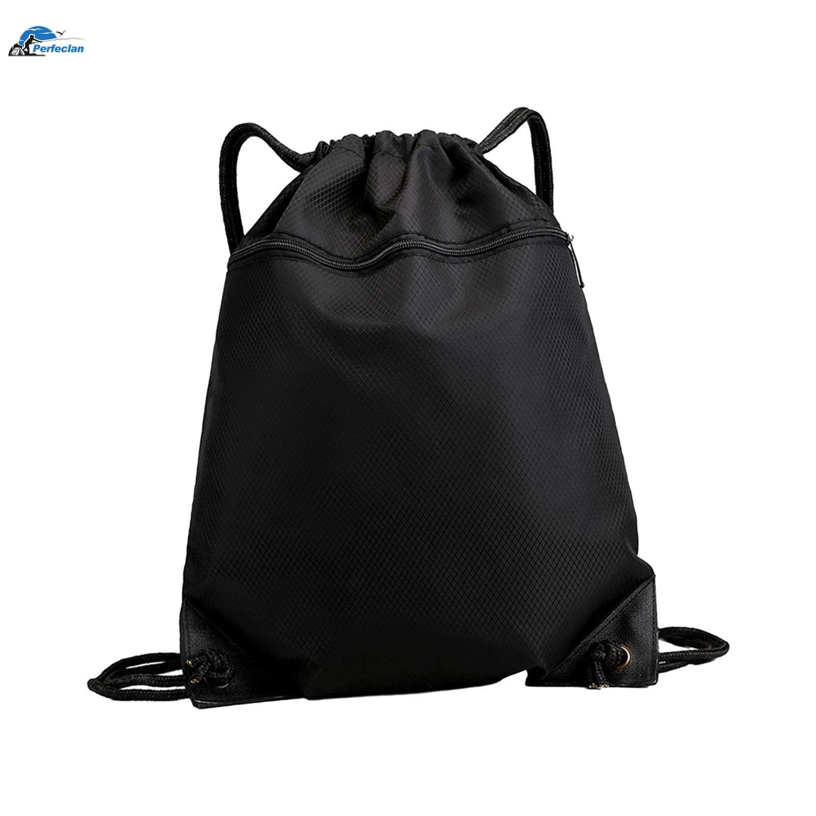 Drawstring Backpack Drawstring Bag PE Bags Ball Holder Large Capacity Rucksack for Black