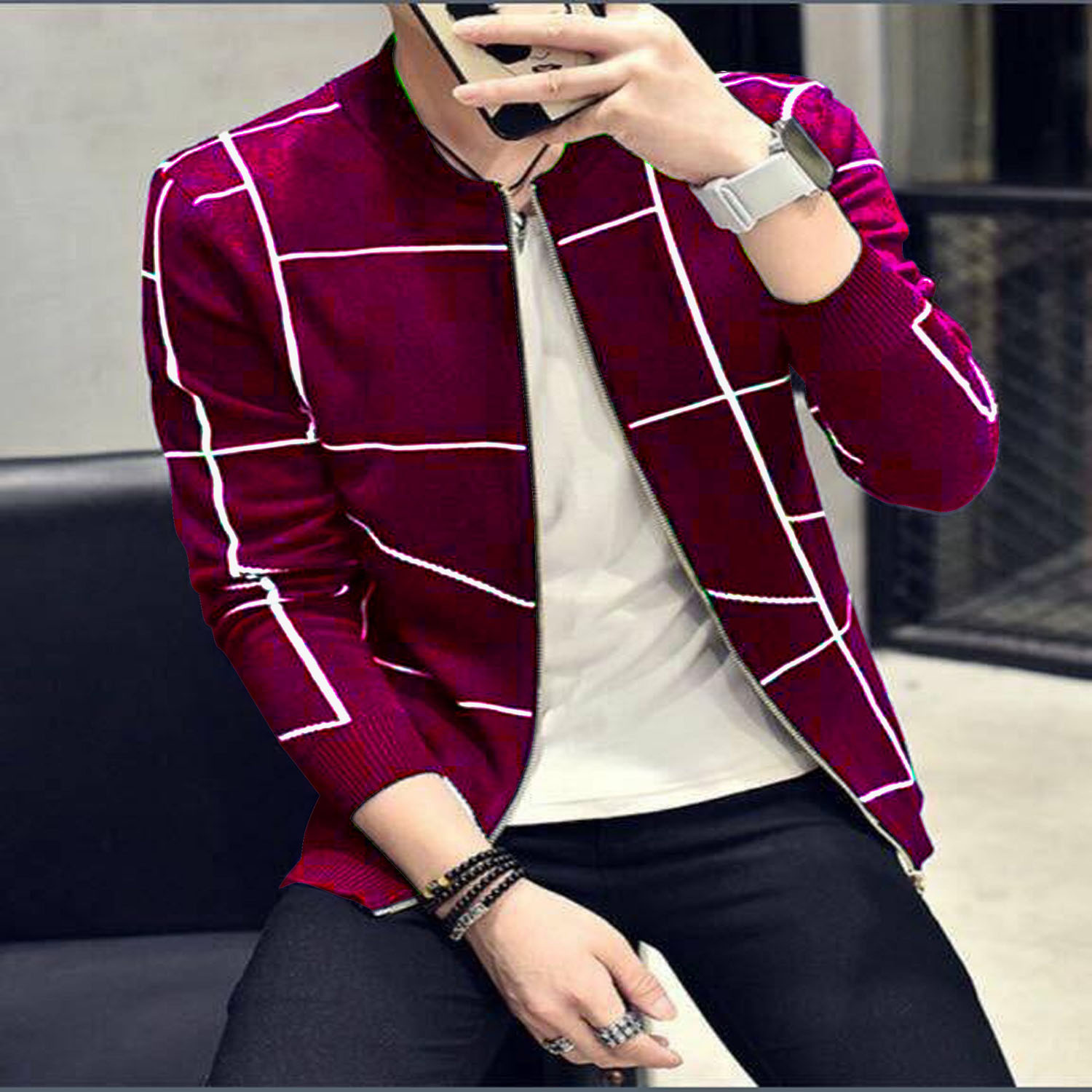 red colour jackets for men