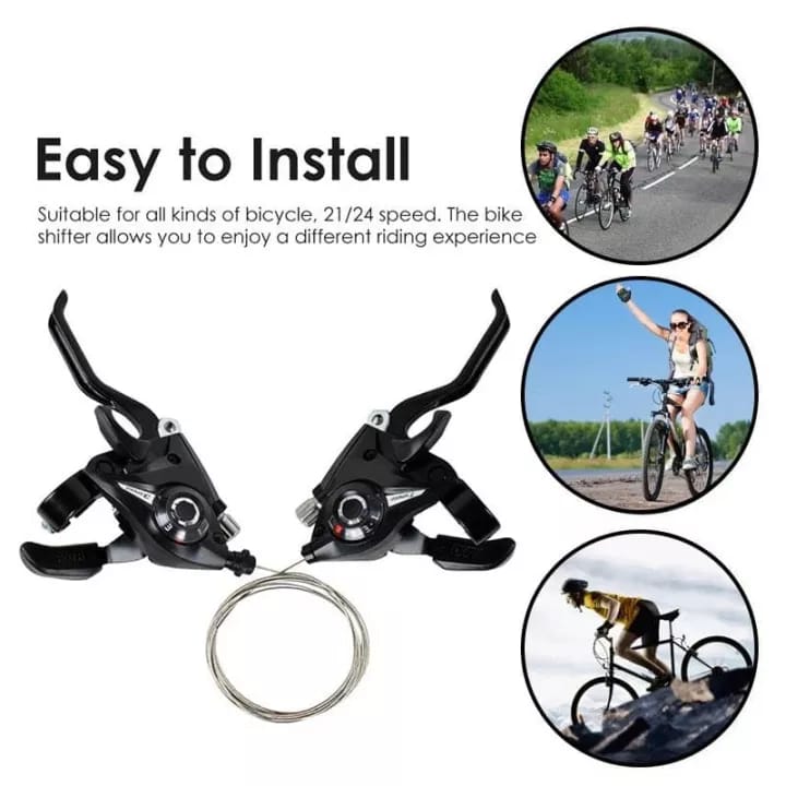 Shimano Bicycle Shifter/Brake Lever 3 x 7 Speed (Left & Right ) 2 pcs. 