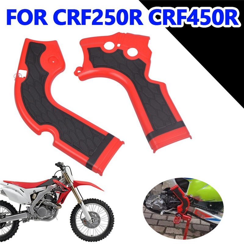 Motorcycle Frame Guard Cover Protection Protector Replacement Spare Parts for Honda CRF250R CRF450R CRF 250R 450R 201-2016 Red. 