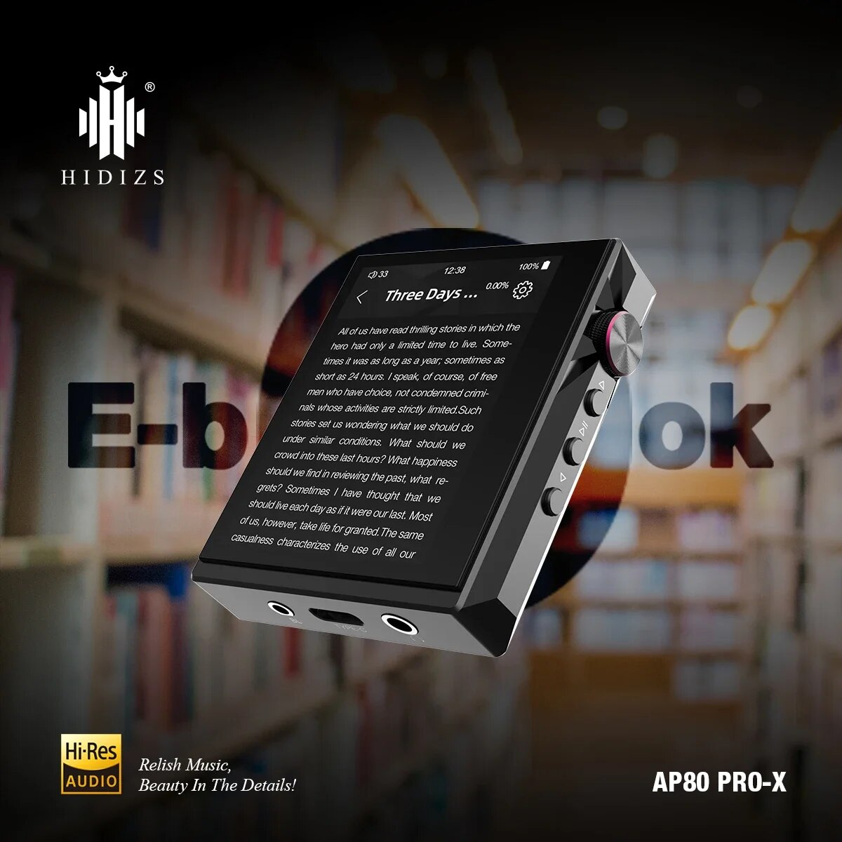 Hidizs AP80 PRO X Portable Bluetooth MP3 Player 2.5/3.5 Connector Balanced Lossless Type C MQA FLAC LDAC USB DAC DSD64/128 DAP. 