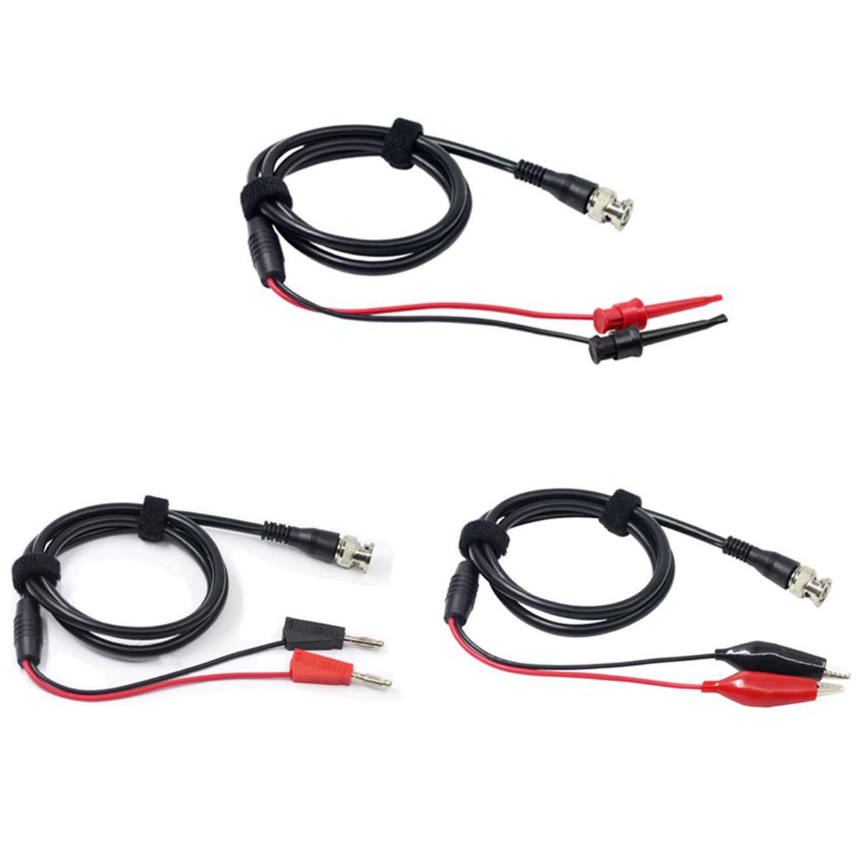 Oscilloscope Probes BNC to Alligator Crocodile Clips BNC to Mini Hook Leads BNC to Dual Stacking Banana Male Plug Cable