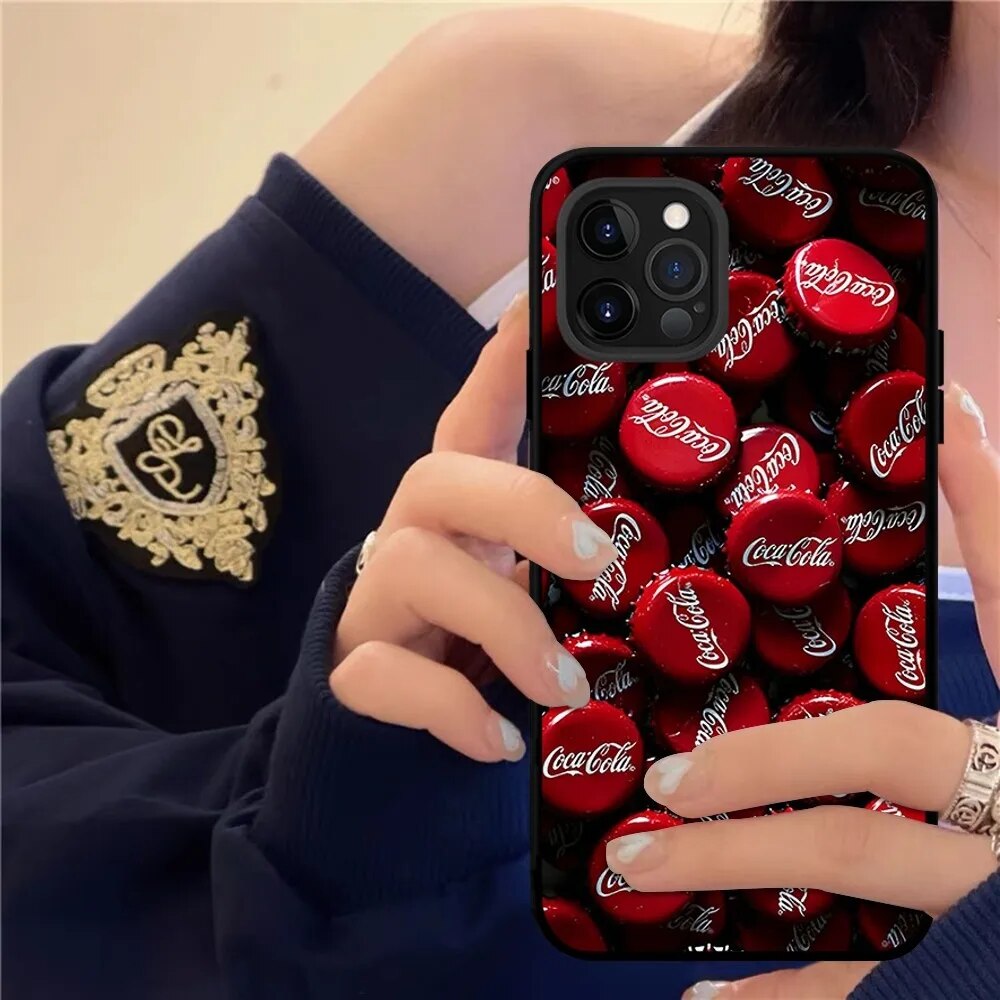C-coca-cola Phone Case For IPhone 15 8 7 6 6S Plus X SE 2020 XR XS 14 11 12 13 Mini Pro Max Mobile Case. 