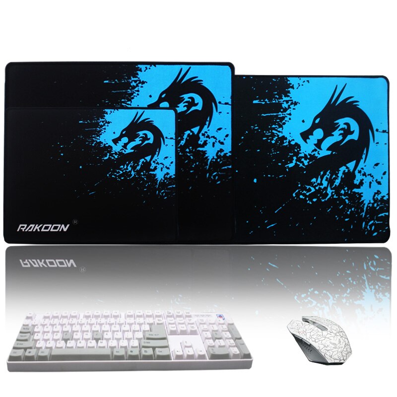 【happy one】Rakoon Extended Gaming Mouse Pad Stitched Computer Keyboard Mousepad Non-Slip Water-Resistant Rubber Mat. 