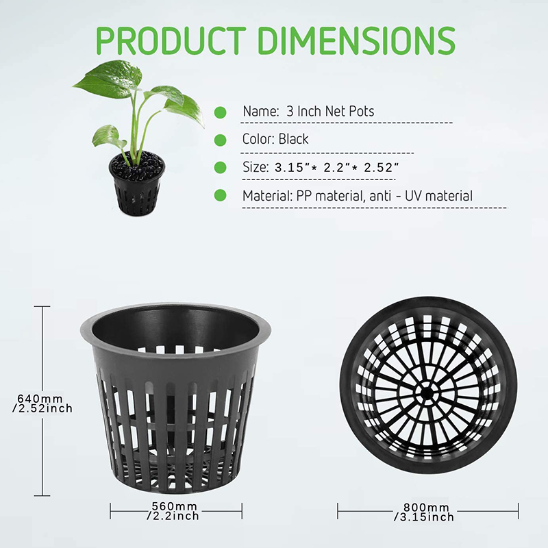 45 Pieces Hydroponic Net Pots, Plastic Net Pot for Garden Balcony Hydroponics and Sless Culture (8Cm). 