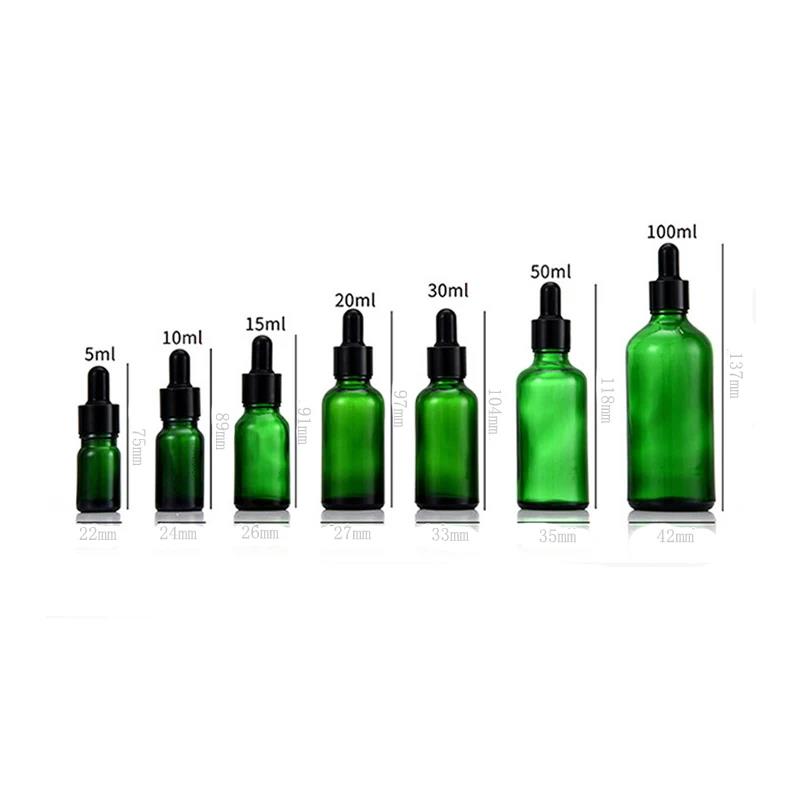10pcs 5ml-100ml Empty Glass Dropper Bottles Travel Tincture Bottle with Dropper Cosmetics Container For Liquids Essential Oils