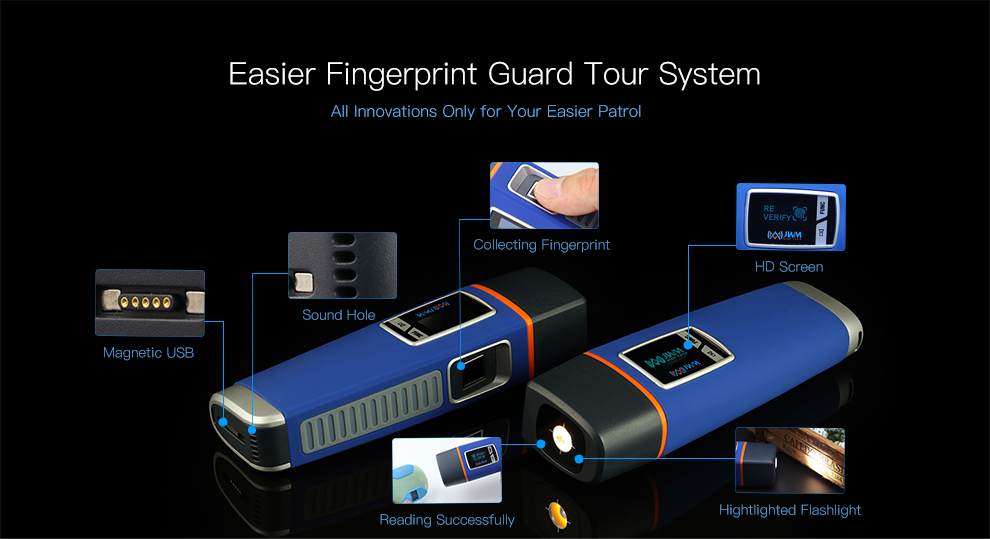 JMW WM-5000X1 Fingerprint Guard Tour Patrol System(5 years warranty). 