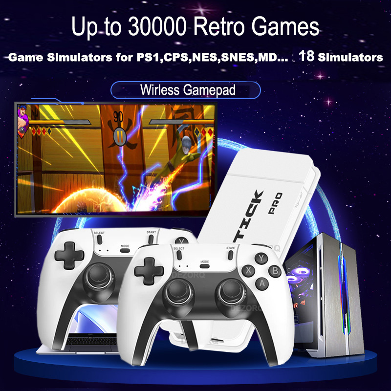 M15 Game Stick 4K Video Juegos TV Game Console Wireless Gamepads Video Game 128G 40000 Retro Game HD Output Two-player for PS1. 
