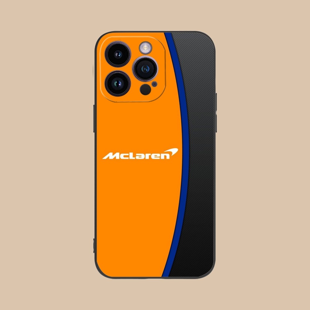Pretty M-Mclaren Mobile Cell Phone Case for iPhone 15 14 13 12 11 X XR XS 8 7 Pro Max Plus Mini Black Soft Phone Cover Funda. 