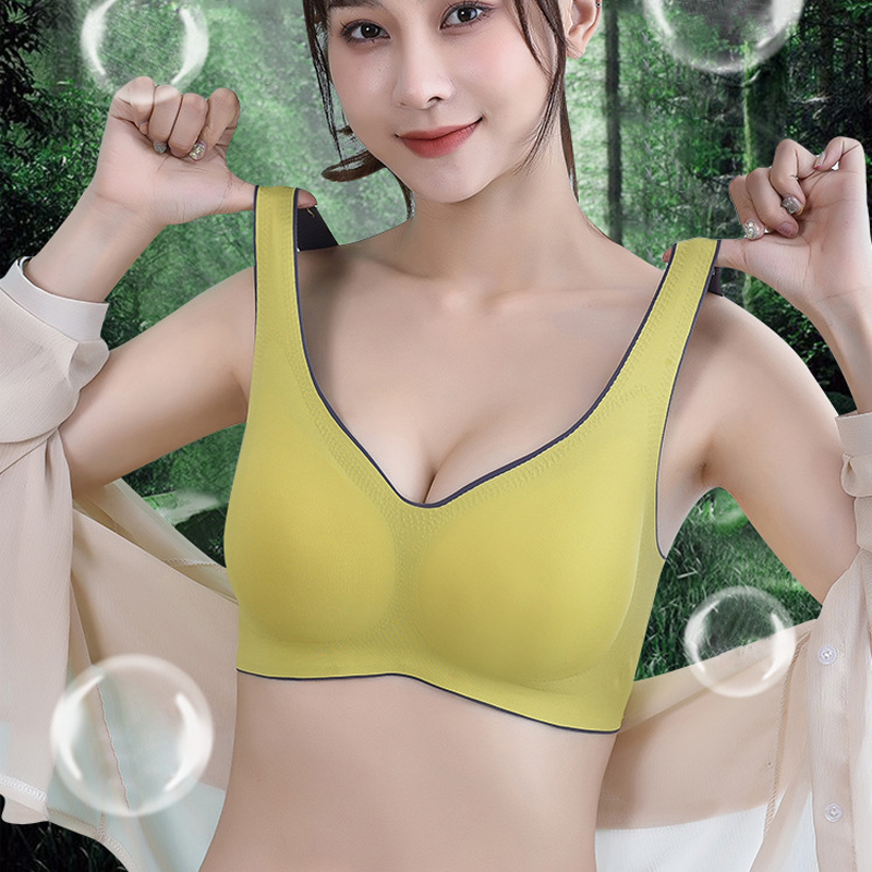 Seamless Bra Latex Push Up Bra With Padded Breathable Underwear Anti-sagging Bra Women bra