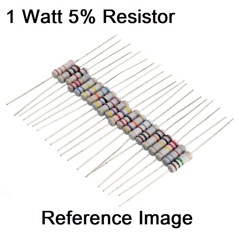 25Pcs- 1Watt 1.5K Ohm Resistor 1W 1.5K Ohm Metal Film Resistor 1.5K Ohm 1 Watt Metal Oxide Film Resistor Axial Leads 1.5K Ohm ±5% Tolerance 2 Pin Leads. 