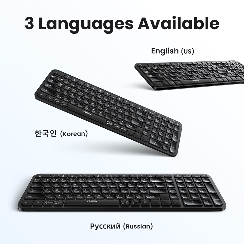UGREEN Mice and Keyboard Wireless Bluetooth & 2.4GHz Keycaps for Laptop MacBook iPad PC Tablet Bluetooth Keyboard. 