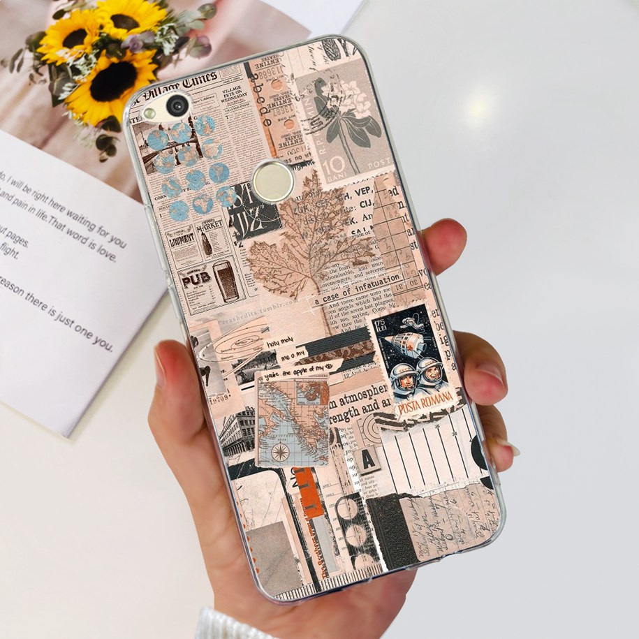 For Huawei Nova Lite 2017 Case Stylish Flower Soft TPU Phone Cover For Huawei P8 P9 Lite 2017 Protector PRA-LX1 Nova Lite Bumper. 