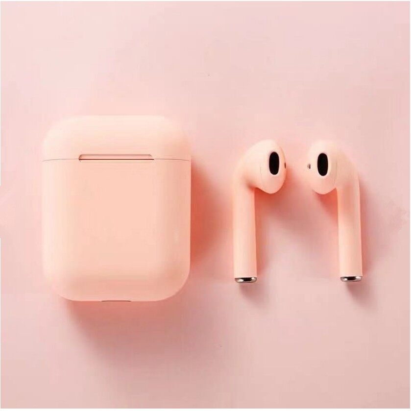 Buds Air I12 TWS True Wireless Bluetooth Earphone Headset, Black, High-Quality Sound, Touch Control, Noise Cancellation, Long Battery Life. 