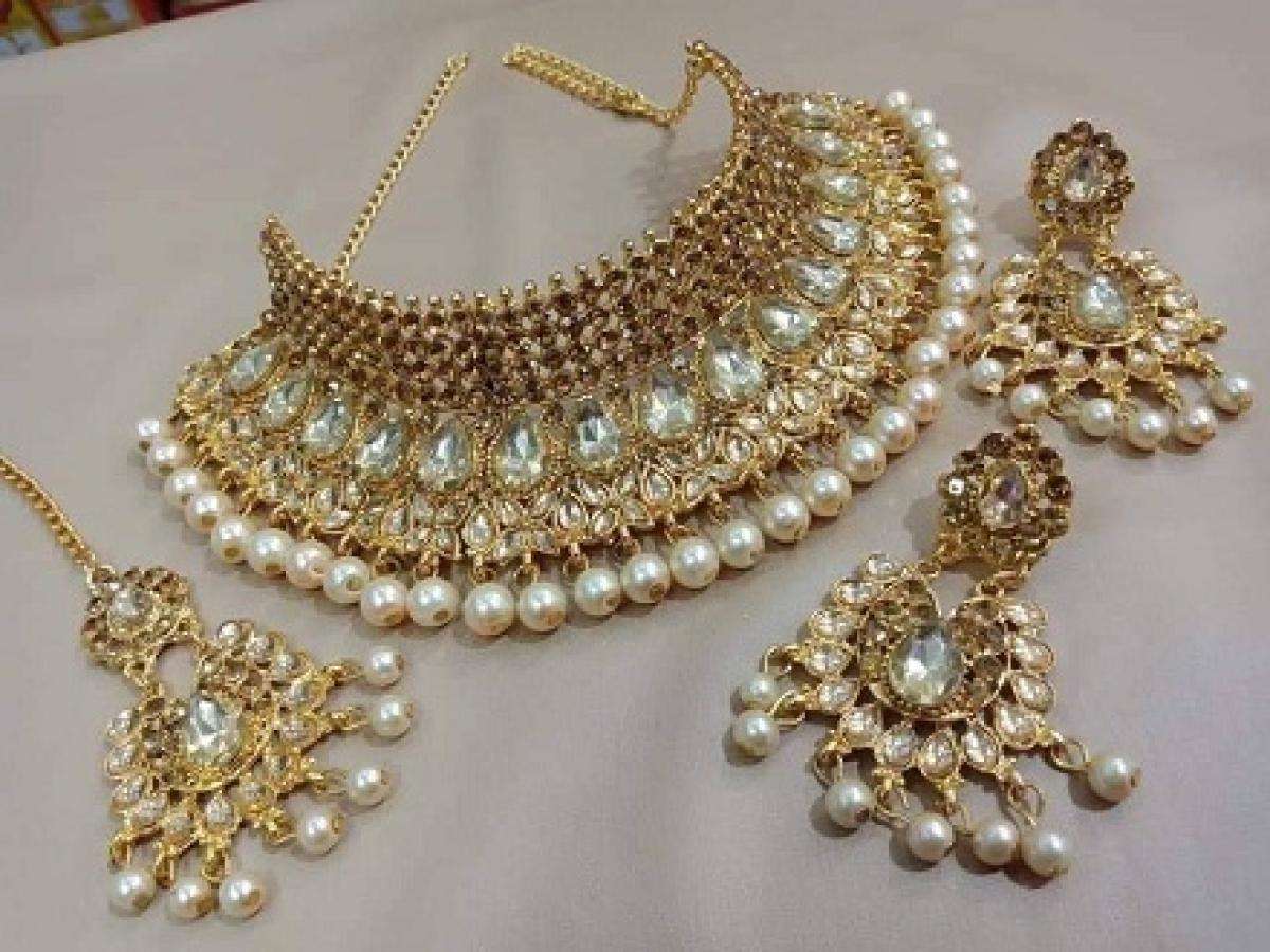 Jewellery Set 3 Part-Necklace, Earrings & Tikli: Buy Online at Best Prices  in Bangladesh | Daraz.com.bd