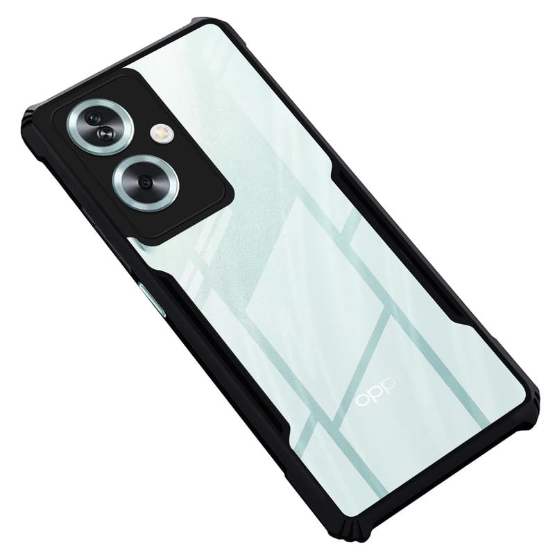 OPPO A79 5G Edge-Reinforced Shockproof Cushion Back Clear Hybrid Transparent Hard Cover Casing-ELF. 