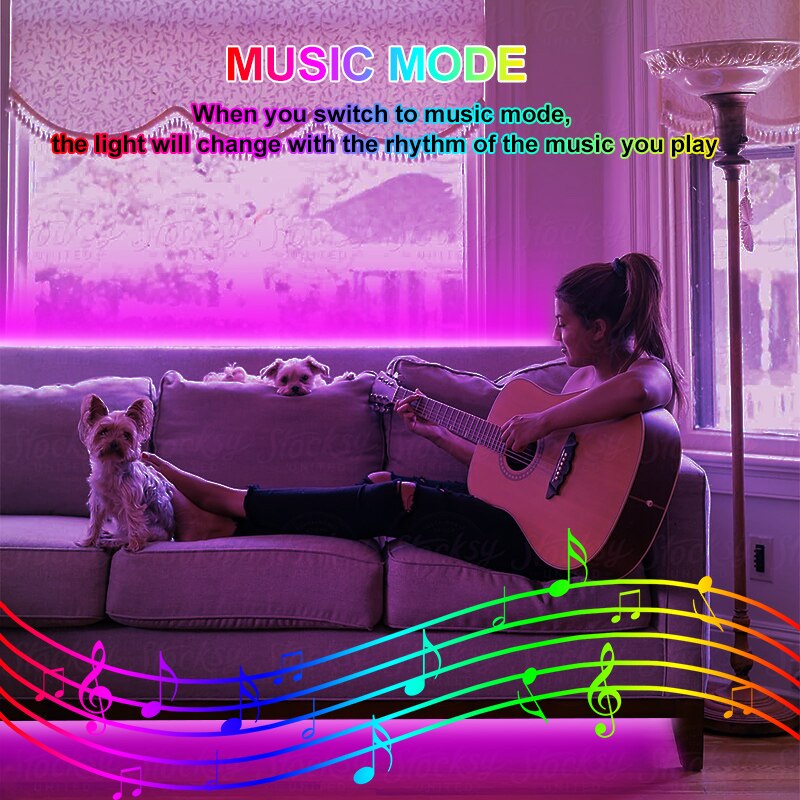 WIFI RGB Led Strip Light 5050 Bluetooth Controller Smart Lucas LED Tape Ribbon Flexible Night light Luminous String For Bedroom-Bluetooth Control-Non -3m-. 