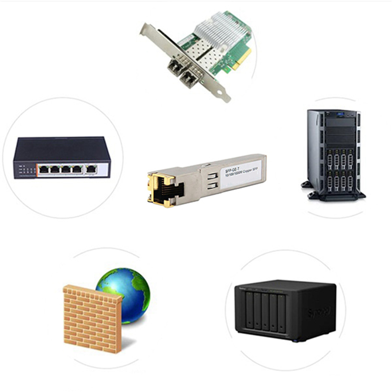 SFP Module RJ45 Switch Gbic 10/100/1000 Connector SFP Copper RJ45 SFP Module Gigabit Ethernet Port 5Pcs. 