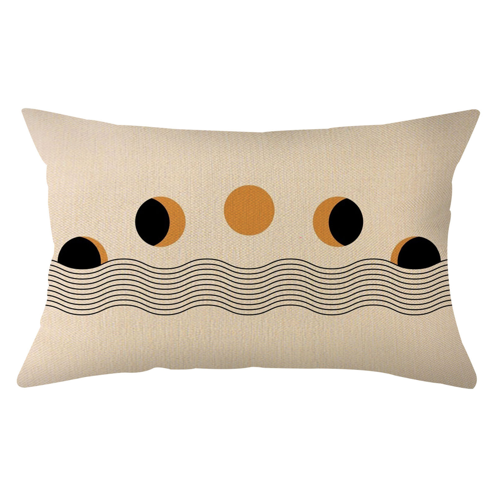 Cushion Slipcase Soft Touch Wide Application Flax Decorative Geometry Sofa Pillow Cover Home Supplies. 