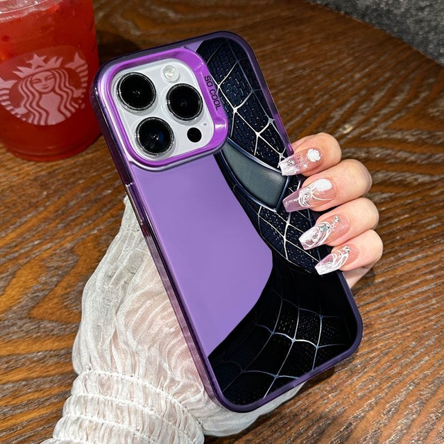 HOT Marvel Spider Man Half Face Cool Phone Case For iPhone 15 14 13 12 11 Pro Max XR XS 7 8 Plus Y2K Soft Anti Fall Cute Cover. 