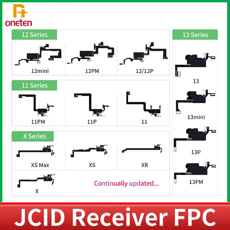 JC JCID Earpiece Receiver FPC Flex Cable For iPhone 14 13 12 11 X XR XSM Pro MAX Earpiece Speaker Sensor Flex True Tone Repair