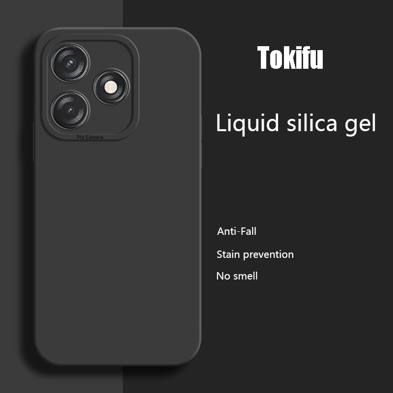Tokifu For Tecno Spark 10C Casing The New Liquid Silicone Angel Eyes Phone Case Full Anti-fall Shockproof Back Cover