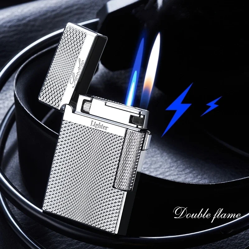 Unusual Lighters Cigarette Lighter Metal Windproof Torch Gas Lighter Flint Smoking Accessory Butane Gadgets for Men Gift Lighter. 
