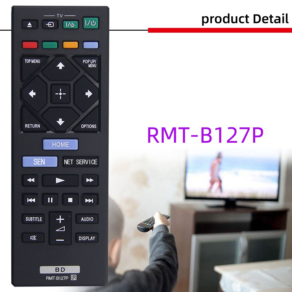 RMT-B127P Remote Control Replacement Parts Accessories for Sony Blu-Ray Disc DVD Player BDP-S1200 BDP-BX120 BDP-BX320 BDP-BX520 BDP-S3200. 