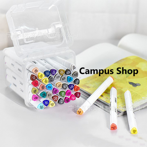 Baile Art Marker Pen Flat/Thick Tip 48 Colours Box for Artists .. 