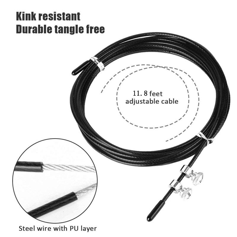 Yoomee Speed Jump Rope with Anti Slip Handles-Adjustable-Speed Ball Bearing-High Speed Jump Rope for Boxing,Workout,MMA Fitness Training. 