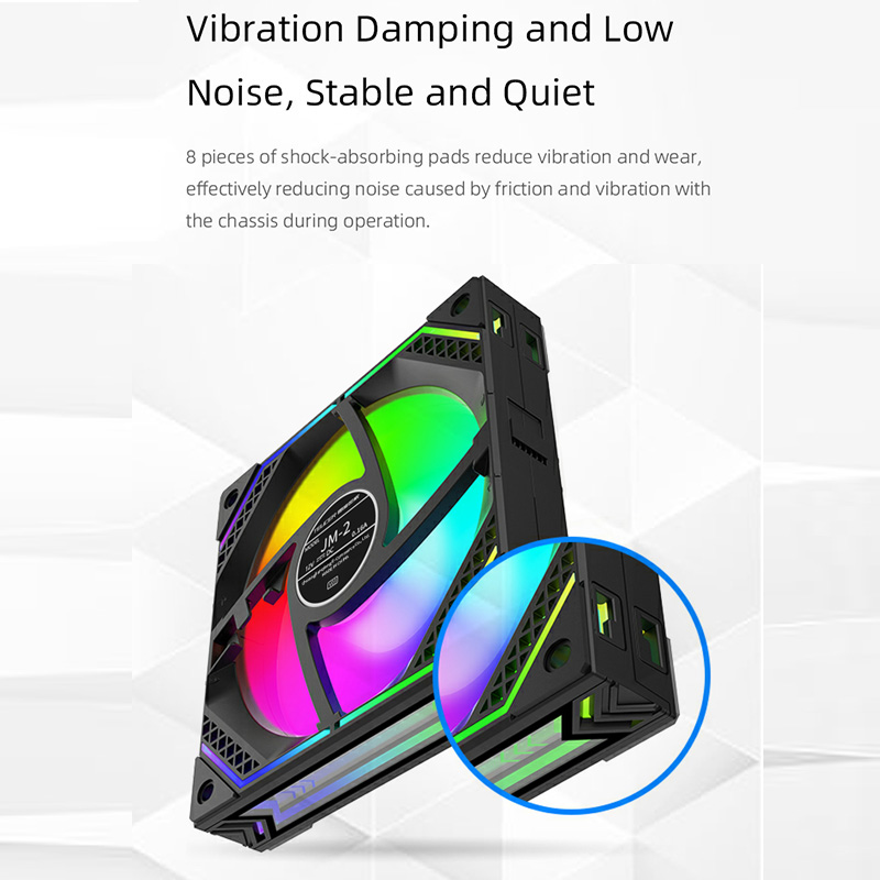 TEUCER JM-2 120mm Case Fan 4Pin PWM ARGB Mirror Light Effect aura sync Cooling Fan For PC Case Cooling Stystem CPU Water Cooler. 