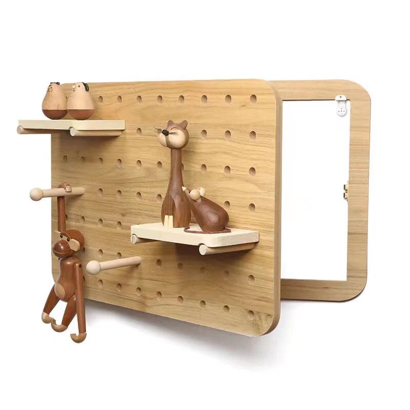 Nordic Wire-Wrap Board Meter Box Decorative Painting Punch-Free Electric Box Cover Storage Rack Solid Wood Shielding Box Decorative Shelf. 